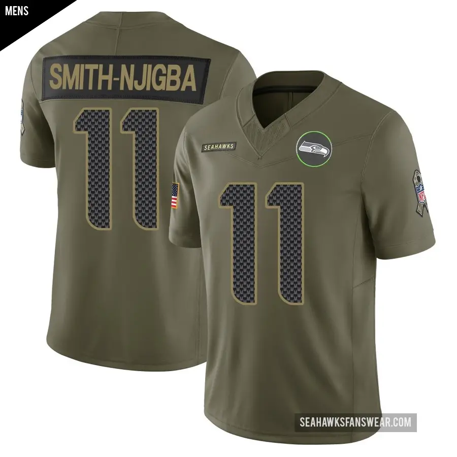 Men's Seattle Seahawks ＃11 Jaxon Smith-Njigba Olive Limited 2025