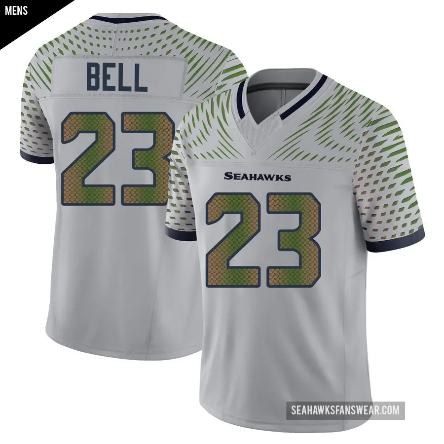 Men's Seattle Seahawks ＃23 D'Anthony Bell Gray Limited Wolf 2025