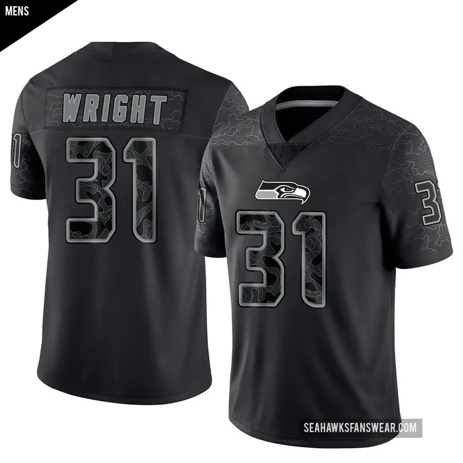 Men's Seattle Seahawks ＃31 Jacardia Wright Black Limited