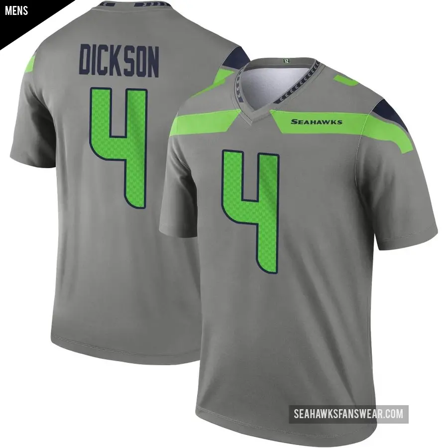 Men's Seattle Seahawks ＃4 Michael Dickson Legend Steel