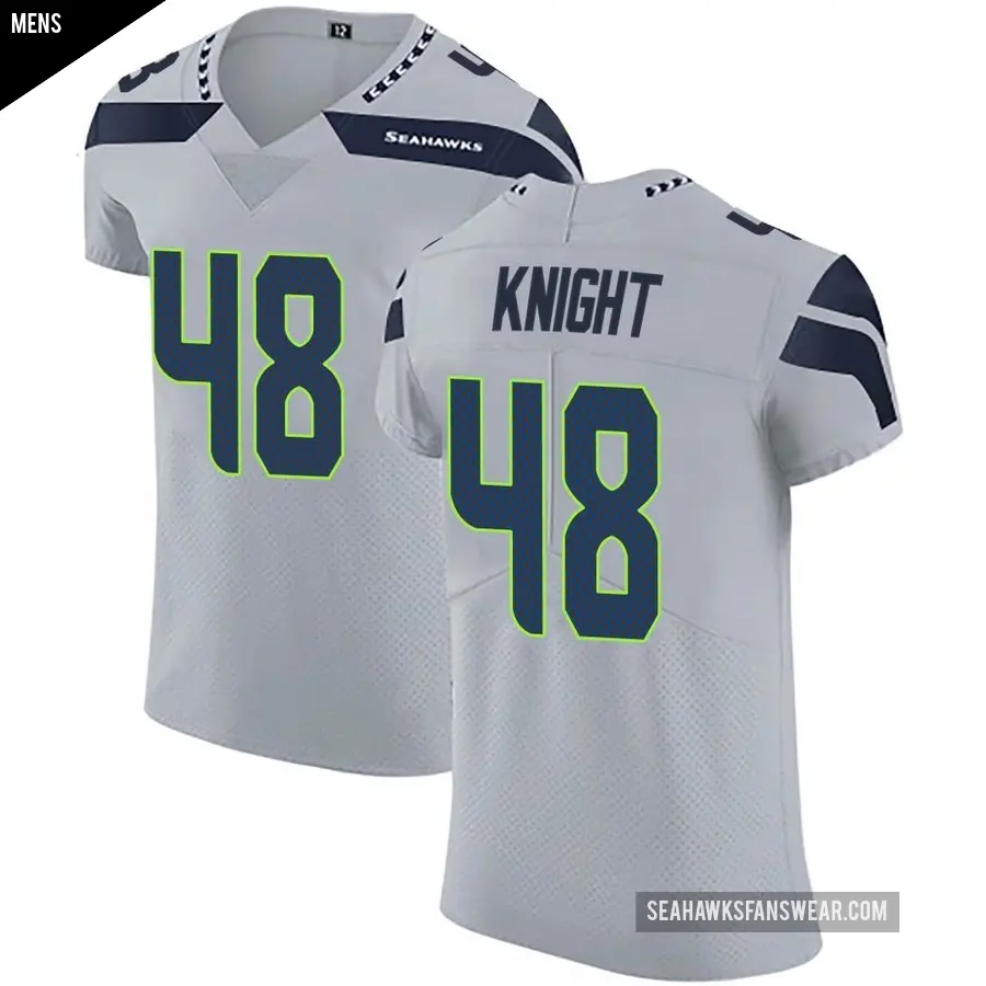 Men's Seattle Seahawks ＃48 Tyrice Knight Gray Elite Alternate Vapor Untouchable Jersey