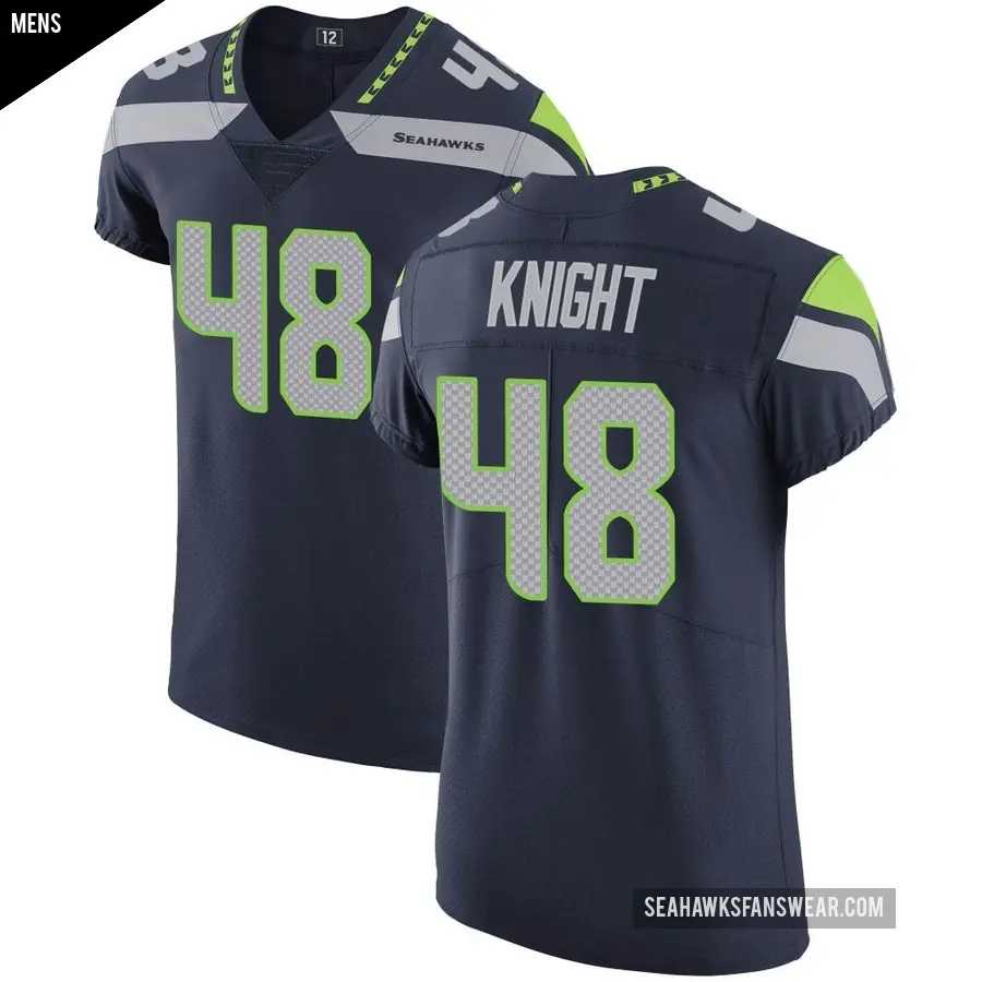 Men's Seattle Seahawks ＃48 Tyrice Knight Navy Elite Team Color Vapor Untouchable Jersey