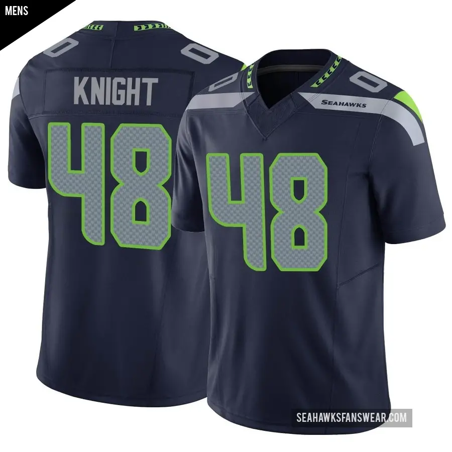 Men's Seattle Seahawks ＃48 Tyrice Knight Navy Limited Vapor F.U.S.E. Jersey