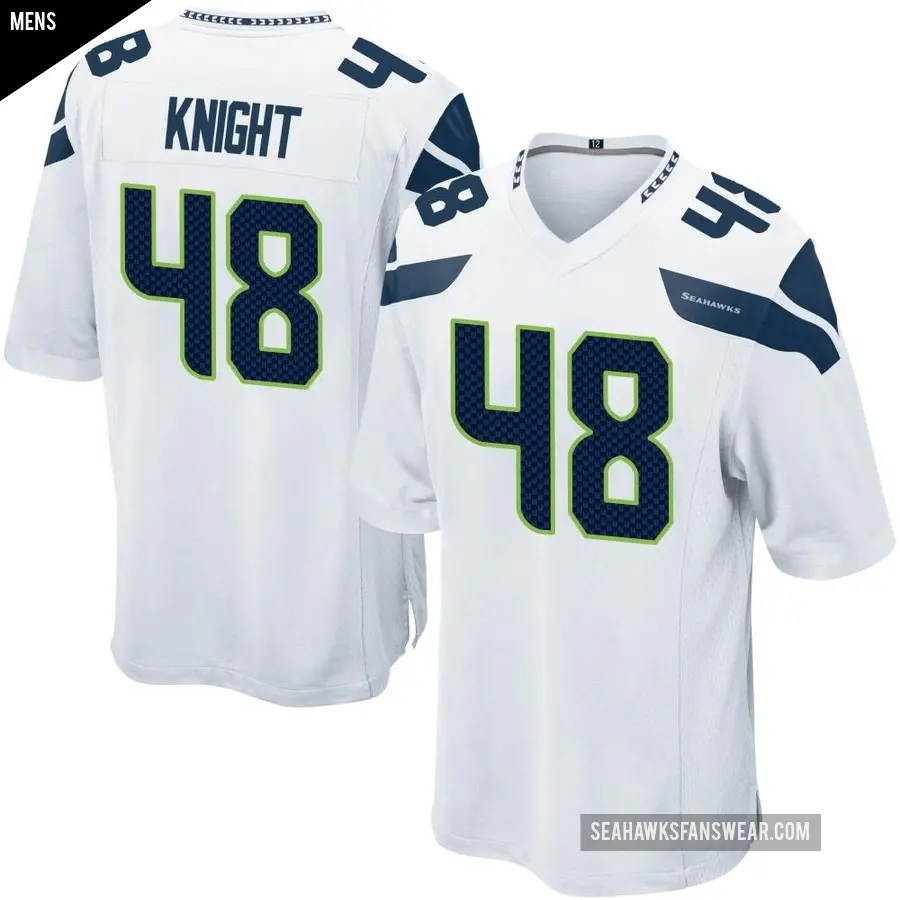 Men's Seattle Seahawks ＃48 Tyrice Knight White Game Jersey