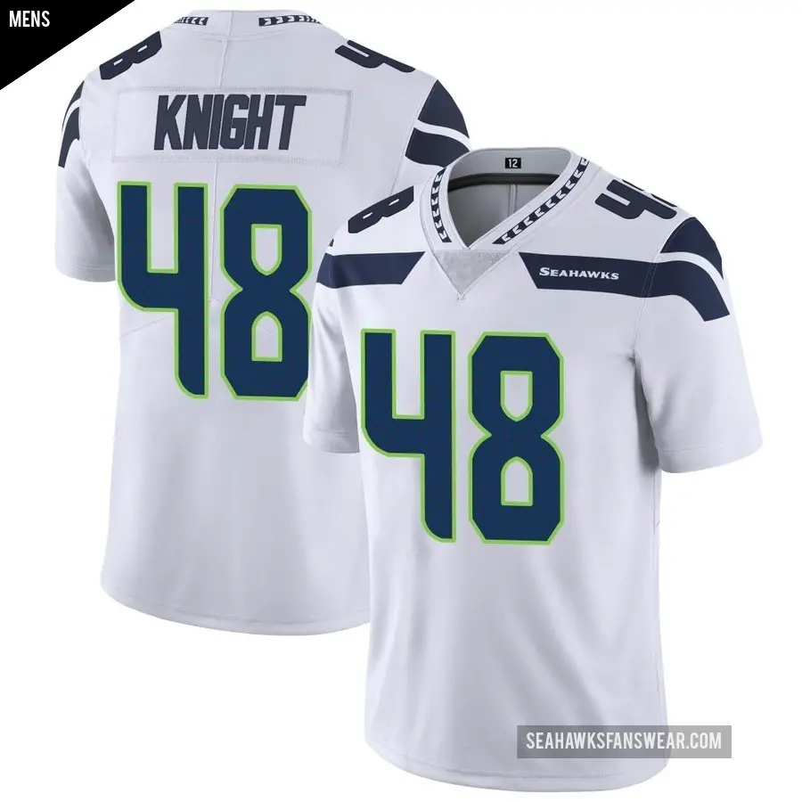 Men's Seattle Seahawks ＃48 Tyrice Knight White Limited Vapor Untouchable Jersey