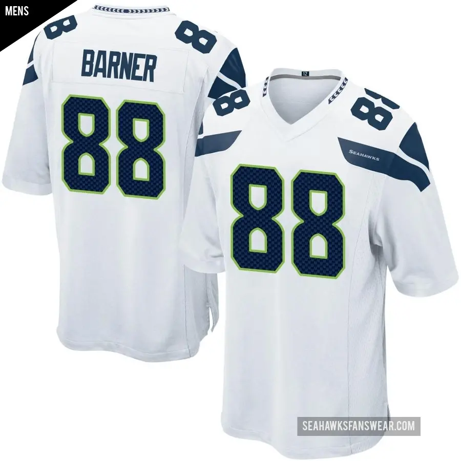 Men's Seattle Seahawks ＃88 AJ Barner White Game Jersey - Seahawks