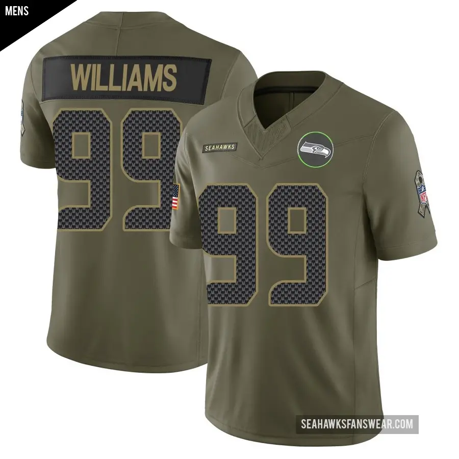 Men's Seattle Seahawks ＃99 Leonard Williams Black Limited