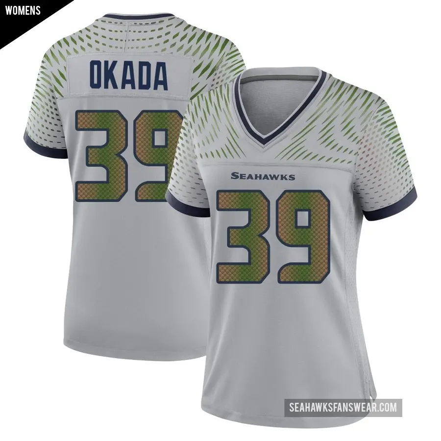 Youth Seattle Seahawks ＃39 Ty Okada White Game Jersey
