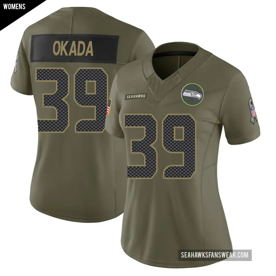 Youth Seattle Seahawks ＃39 Ty Okada White Game Jersey