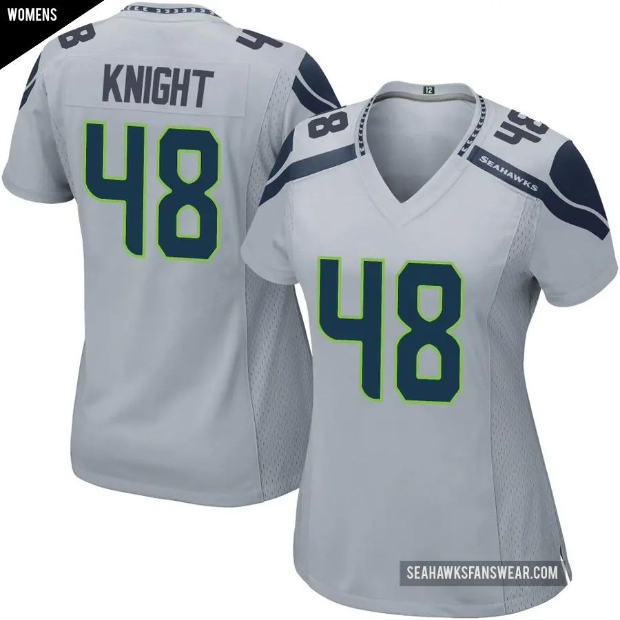 Women's Seattle Seahawks ＃48 Tyrice Knight Gray Game Alternate Jersey