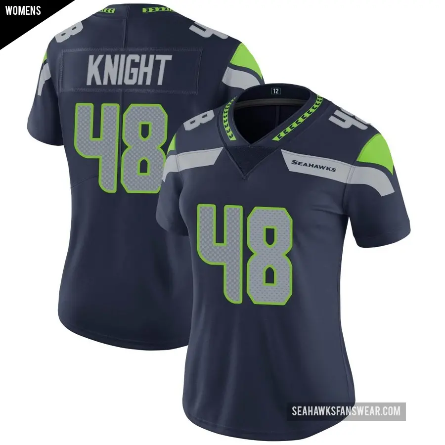 Women's Seattle Seahawks ＃48 Tyrice Knight Navy Limited Team Color Vapor Untouchable Jersey