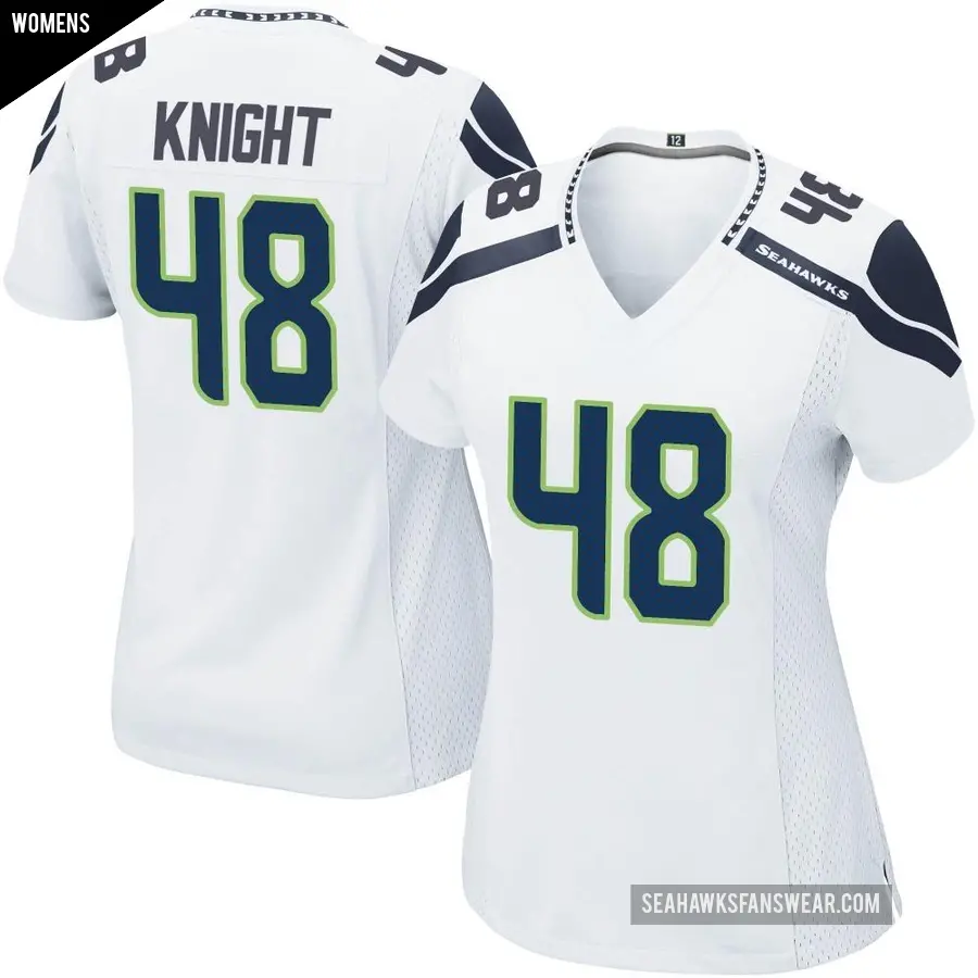 Women's Seattle Seahawks ＃48 Tyrice Knight White Game Jersey