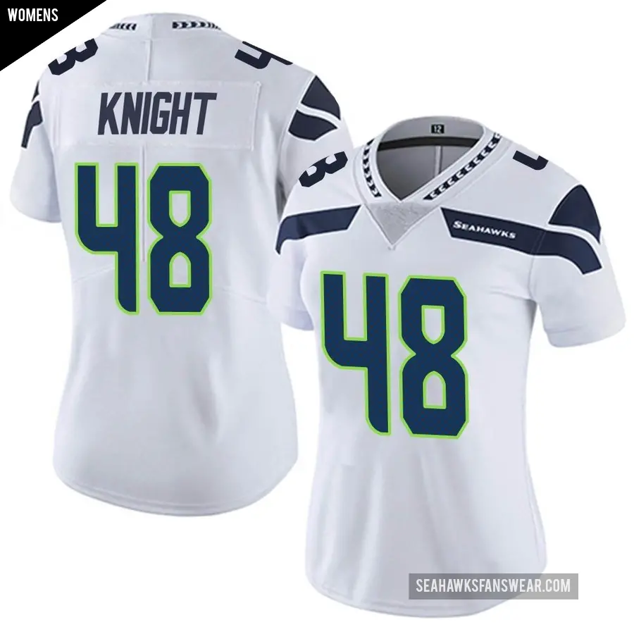 Women's Seattle Seahawks ＃48 Tyrice Knight White Limited Vapor Untouchable Jersey
