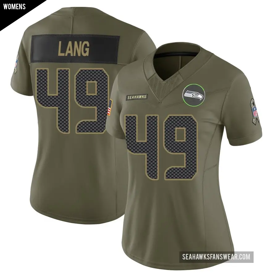 Youth Seattle Seahawks ＃49 Marshall Lang Black Impact Limited