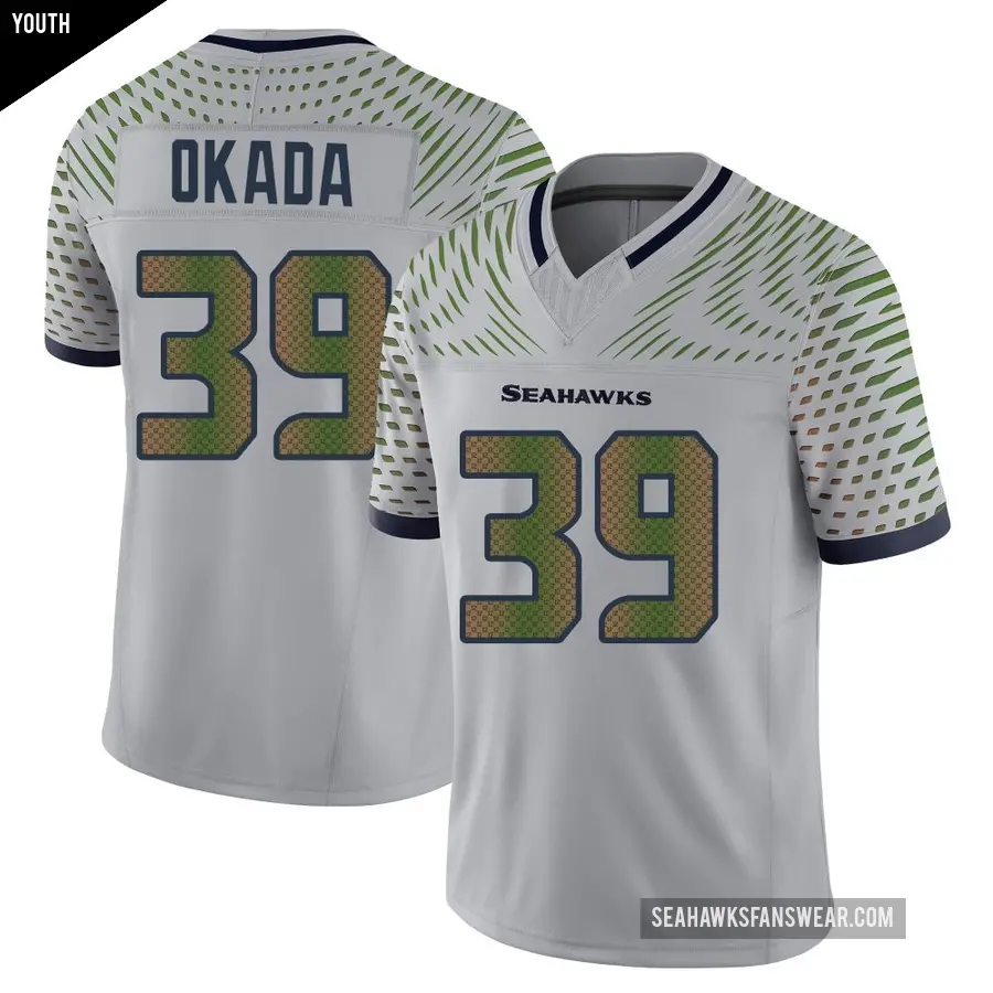 アイドル XG Seattle Seahawks uniform size L Youth Seattle Seahawks ＃39 Ty Okada White Game Jersey - Seahawks