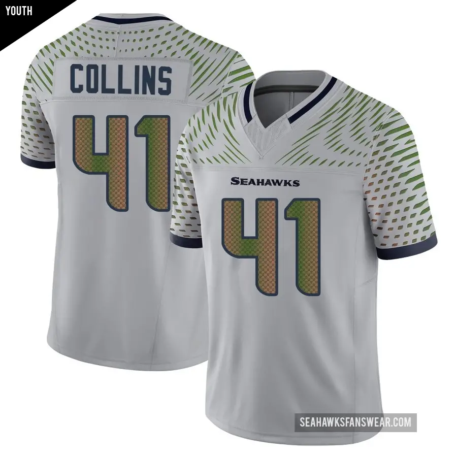 Men's Seattle Seahawks ＃41 Alex Collins Black Impact Limited