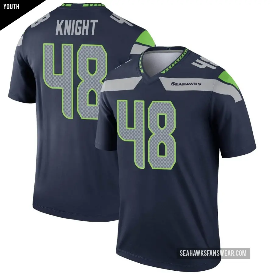 Youth Seattle Seahawks ＃48 Tyrice Knight Navy Legend Jersey