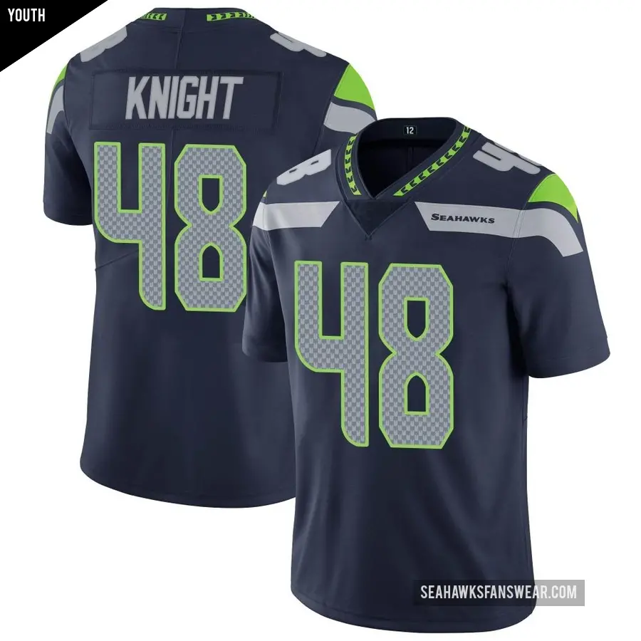 Youth Seattle Seahawks ＃48 Tyrice Knight Navy Limited Team Color Vapor Untouchable Jersey