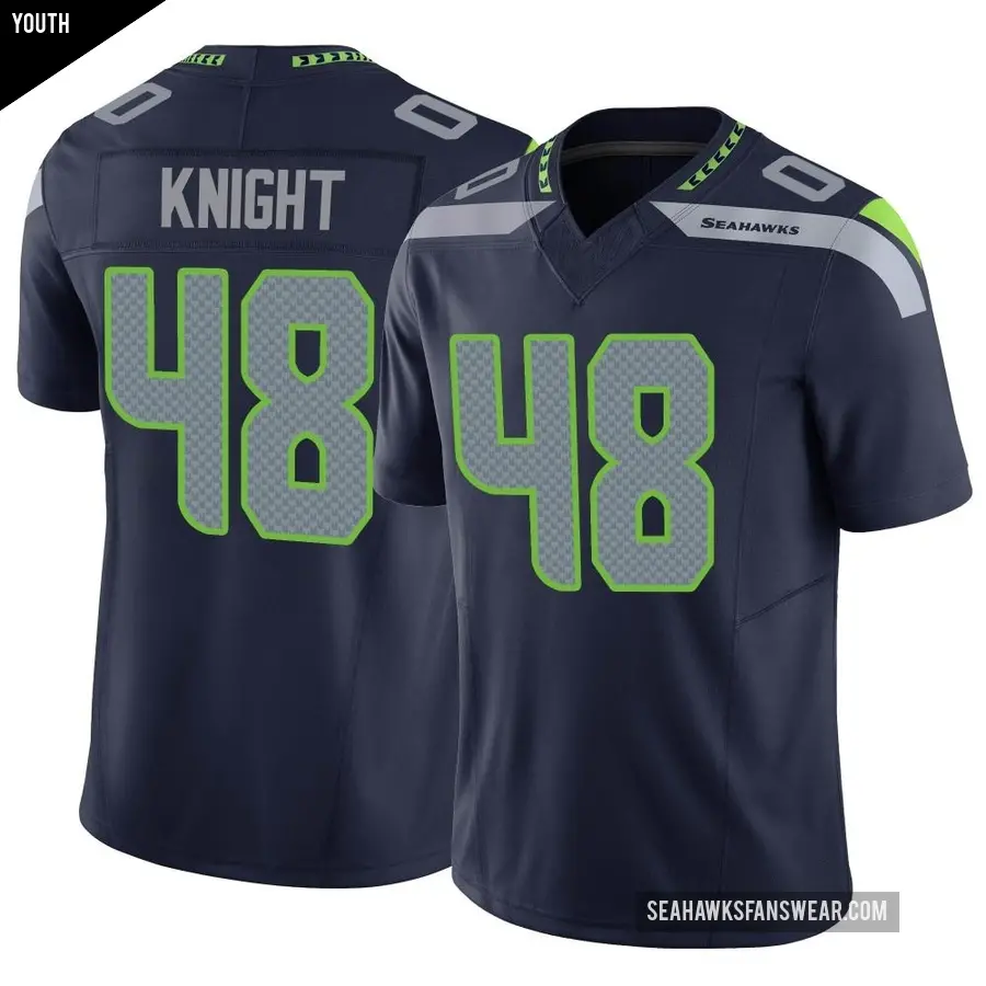 Youth Seattle Seahawks ＃48 Tyrice Knight Navy Limited Vapor F.U.S.E. Jersey