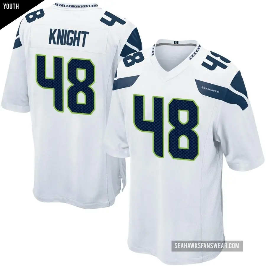 Youth Seattle Seahawks ＃48 Tyrice Knight White Game Jersey