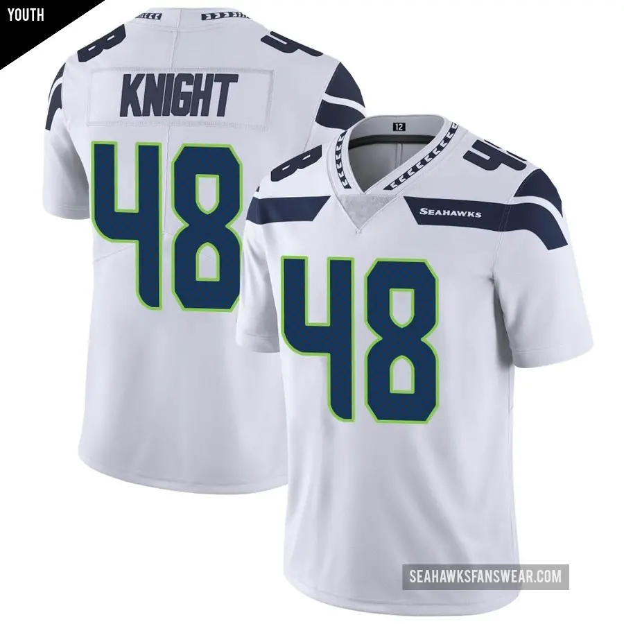 Youth Seattle Seahawks ＃48 Tyrice Knight White Limited Vapor Untouchable Jersey