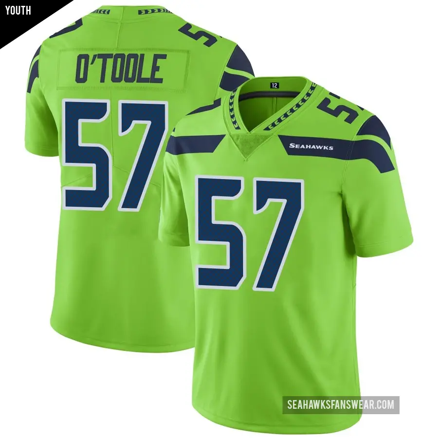 Youth Seattle Seahawks ＃57 Connor O'Toole Green Limited Color