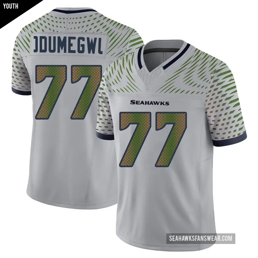 Youth Seattle Seahawks ＃77 Kenneth Odumegwu Gray Limited Wolf 2025 Rivalries Collection Jersey
